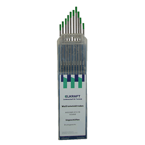 Вольфрамовые электроды WP ф 1,6 мм, зеленый ELKRAFT