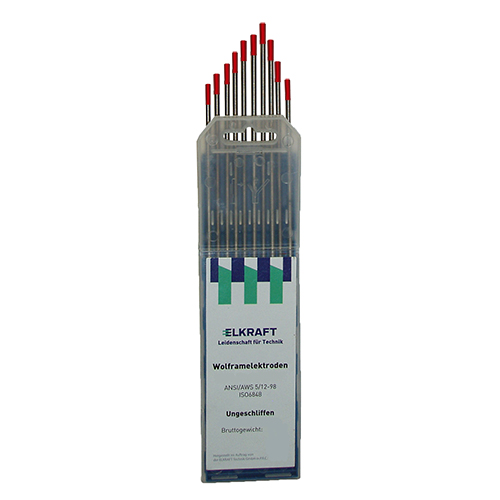 Вольфрамовые электроды WT-20 ф 1,6 мм, красный ELKRAFT