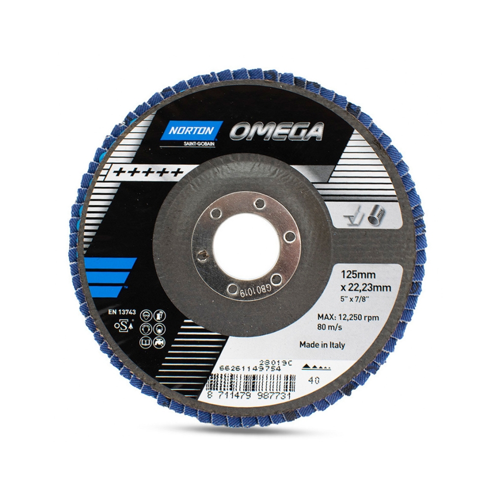 Лепестковый диск Norton Omega 125x22 R828 P40